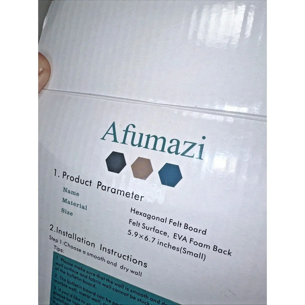 Afumazi Felt Bulletin Boards Hexagon Shape 10 count